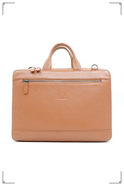 Derimo Leather حقيبة كمبيوتر محمول وحقيبة من الجلد الطبيعي