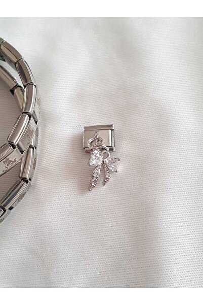 bijoux uniques Çelik Taşlı Kurdele İtalyan Charm