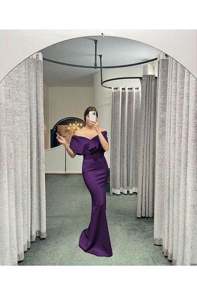 Secret Passion Lingerie Stretchy Scuba Fabric Fish Cut Belt Evening Dress and Graduation Dress