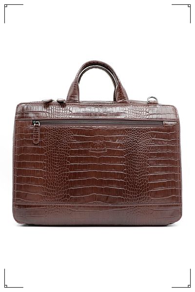 Derimo Leather حقيبة كمبيوتر محمول وحقيبة من الجلد الطبيعي