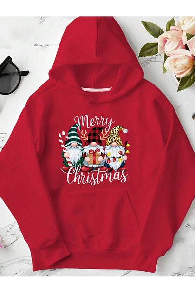 DAXİS Sportwear Company Унисекс суичър с качулка Merry Christmas
