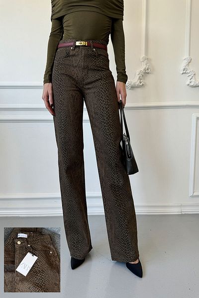 MAGARDE Premium Orj Leopard Trousers - Khaki
