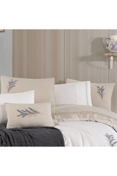 Hobby Mimoza Keten Çift Kişilik Çeyiz Seti - Antrasit