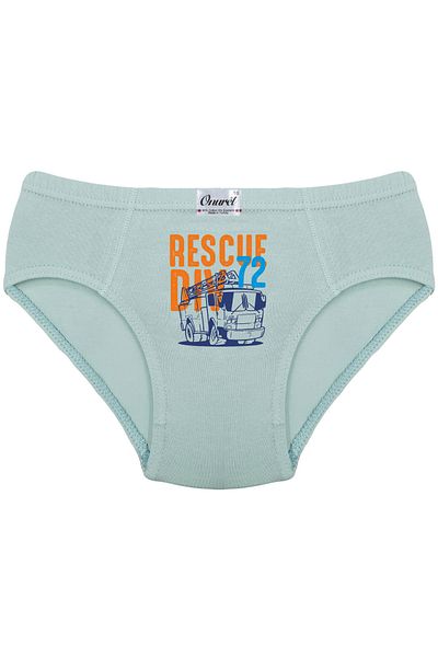 Onurel Boy's 5 Pack Mixed Color Fire Department Printed Lycra Panties