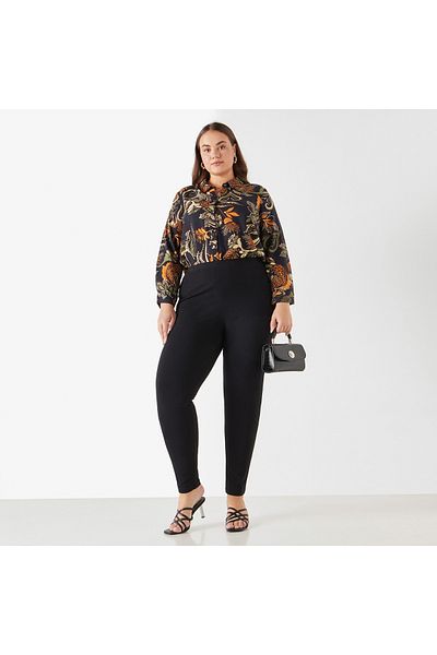 Ulla Popken Plus Size Ulla Popken Leggings with Elasticated Waistband