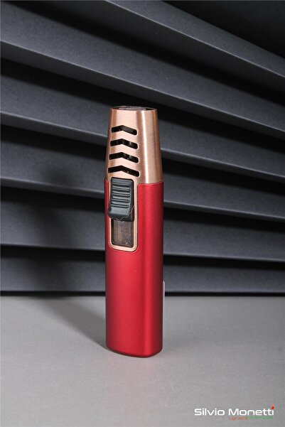 Silvio Monetti Kırmızı Özel Tasarım Pürmüz Gazlı Çakmak 24CSM843MR04