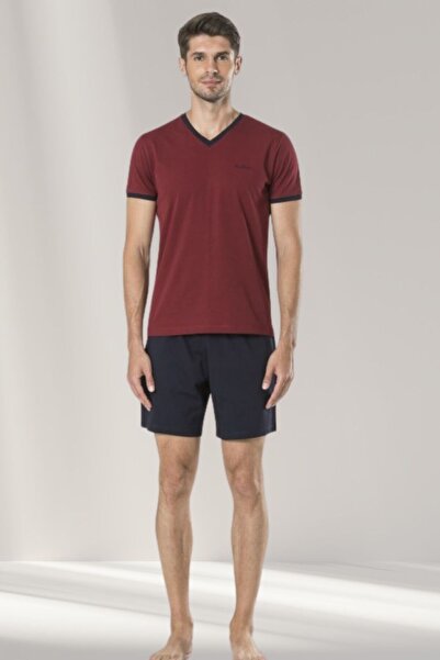 Pierre Cardin Erkek Tr,ko Roblu  5'li Damat Çeyiz Seti Uzun ve Şortlu Pijama Takımı,