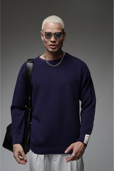 Butik Пуловер от жакардово трикотаж с голям деколте