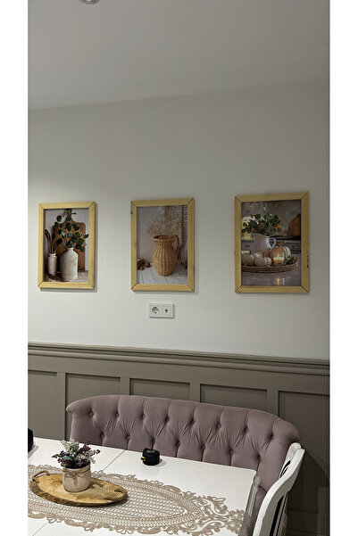 Özçelik Lambiri DEIN GARTEN Ahşap tablo 3 lü