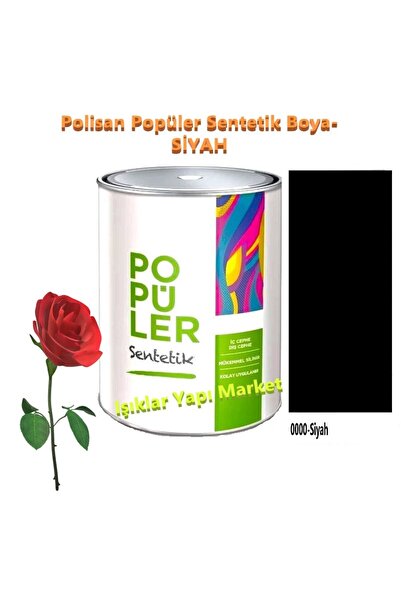 Polisan Popüler Sentetik Yağlı Boya 0,55litre(0,75KG.)-siyah