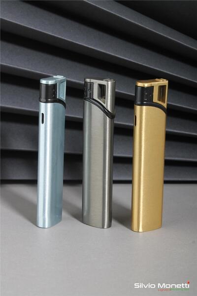Silvio Monetti Gri Özel Tasarım Gazlı Çakmak 24csm838bmr03