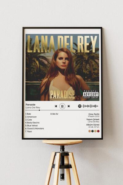 Anime Marketi Lana Del Rey - Paraside Baskılı Duvar Posteri Çerçevesiz