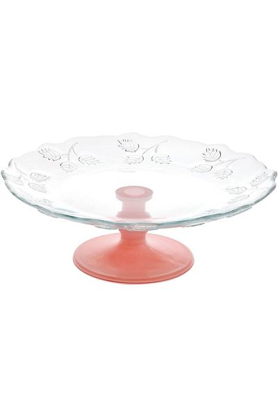 Paşabahçe Pastoral Glass cake and sweets stand, 3 pieces