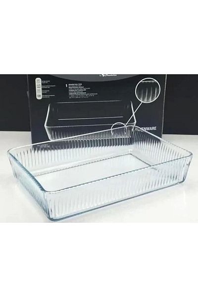 Paşabahçe Pasabahce Borcam  Rectangular Glass Oven Glass Oven Tray, 2.5 L