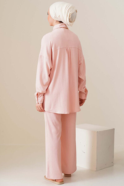 Bigdart T5858 Gestricktes Hijab-Doppelset – Puder