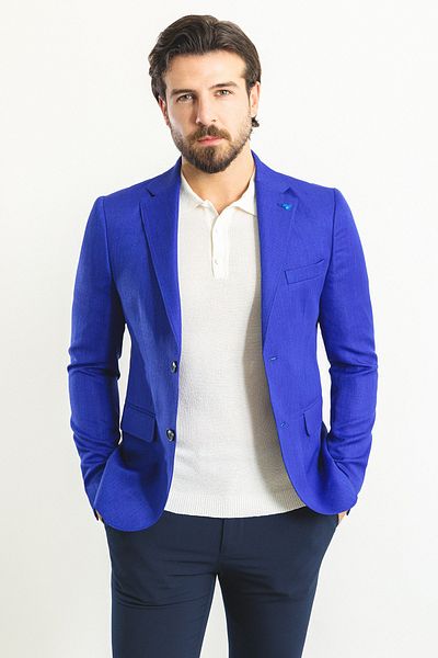 Mcr Straight Slim Fit Mono Collar Men's Jacket Saks - 40281.23Y