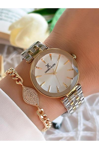 Daniel Klein Steel Band 30 Mt Water Resistant Women's Wrist Watch+Bracelet Bfg.1.10629.3