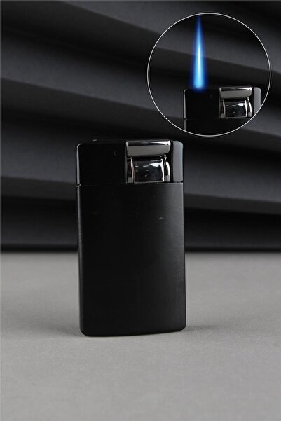 Silvio Monetti Mandallı Özel Tasarım Güçlü Torch Siyah Gazlı Çakmak Caksm020m