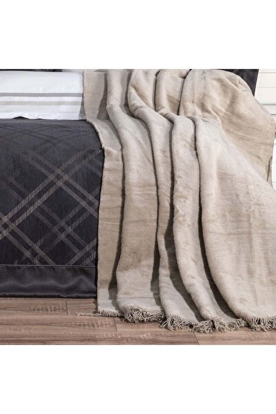 Hobby Trendy Çeyiz Seti - Ekose -  Antrasit