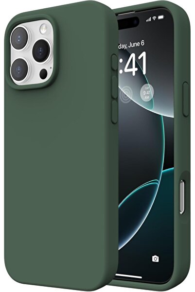 HyperAge حافظة إطلاق iPhone 16 Pro مع غطاء سيليكون مخملي للكاميرا باللون الأخ...