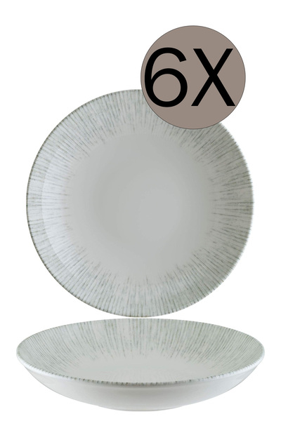 Bonna Porselen Iris Bloom Çukur Tabak 25 cm 1300 cc 6'lı Takım IRSBLM25CK