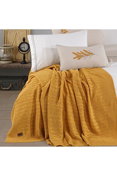 Hobby Mimoza Keten Çift Kişilik Çeyiz Seti - Hardal