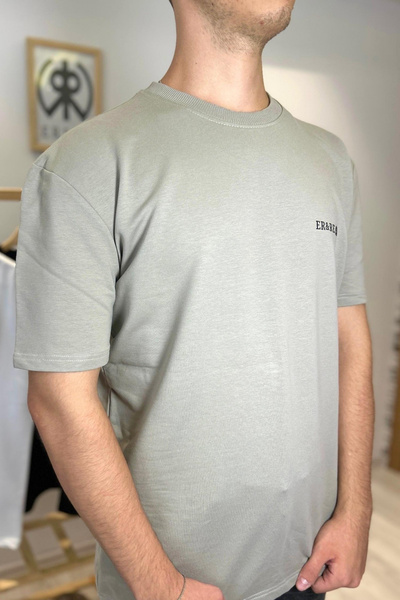 ER RE Unisex Gray Short Sleeve Crew Neck T-Shirt (with Logo)