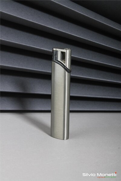Silvio Monetti Gri Özel Tasarım Gazlı Çakmak 24csm838bmr03