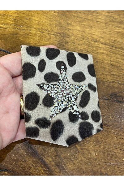 Gönülden Tasarım 10X8 CM Armadage cu stea din piatra leopard cu fier de calcat - aplicat