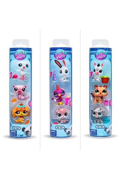 karinabest Littlest Pet Shop سلسلة الأنابيب الثلاثية للحيوانات الأليفة 2