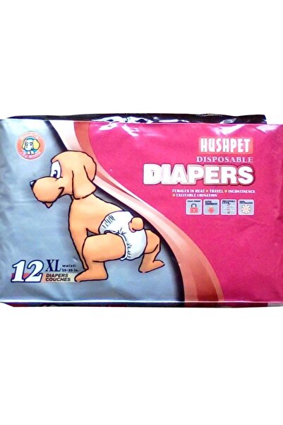Furlo Hushpet Diapers Dog Pee Pad 12 Pack Xlarge - Petshop