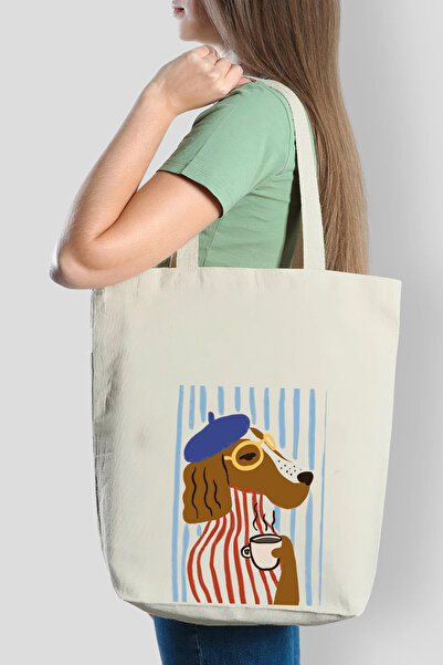 APRENDİ Τσάντα από καμβά με σχέδιο Cool Dog