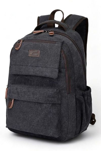CACTİVE Cactive Canvas Black Unisex Backpack Ctv1315