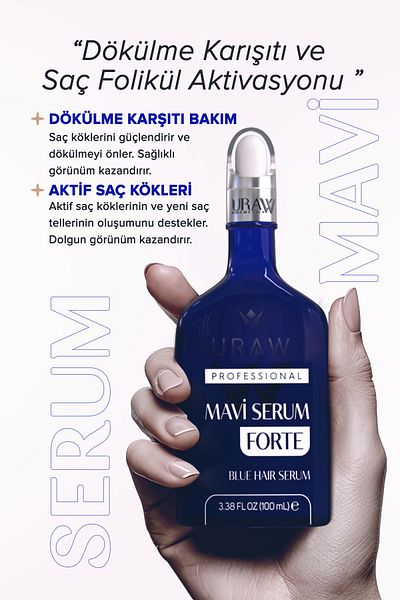 Uraw Blue Serum Forte 2-Pack (Intensive Nourishing, Strengthening and Anti-Shedding Hair Serum)