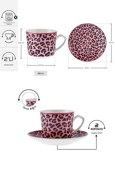 Karaca Britney 2 Kişilik Kahve Fincan Takımı 80 Ml