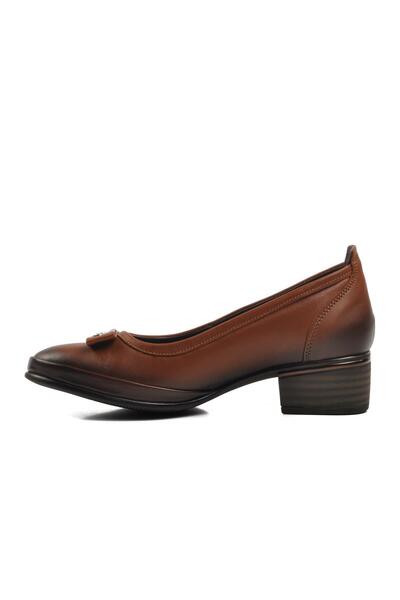 Venüs 2312514 K Tan Genuine Leather Women's Heeled Shoes