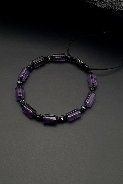 Seven Art Jewelry Natural Stone Bracelet - Amethyst, Purple, Women's and Men's Bracelet