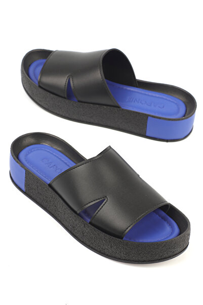 Capone Outfitters Boczny dekolt, pojedynczy pasek, kolorowe, szczegółowe damskie pantofle na koturnie