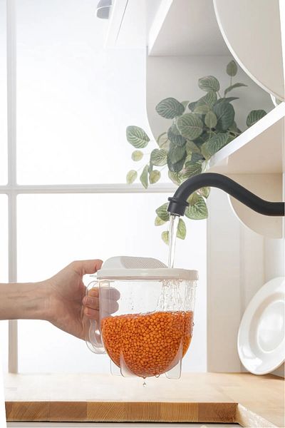 K&A Measured Washing - Drain Strainer 1 LT Rice Pulses Washing - Drain Basket
