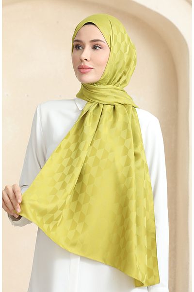 sefamerve Σάλι Cocoon Jacquard 90181-05 Πράσινο Φιστίκι