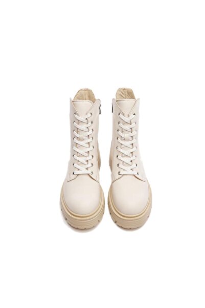 derinet Hakiki Deri Fermuarlı Kadın Bot