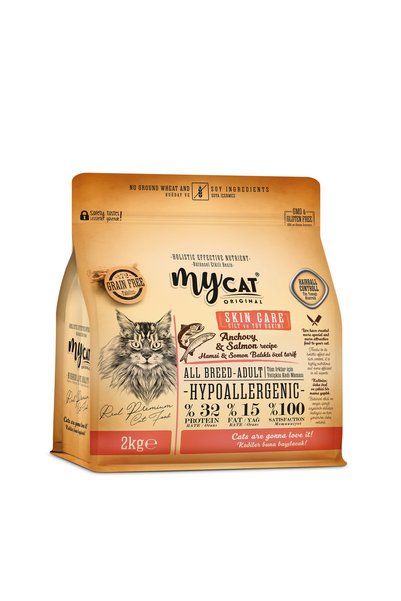 My Cat Mycat Az Tahıllı Hamsi & Somon Balıklı Skin Care Yetişkin Kedi Maması 2kg