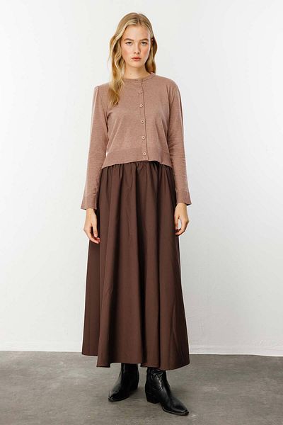 Hooopstore Premium Crew Neck Mink Knitwear Ζακέτα