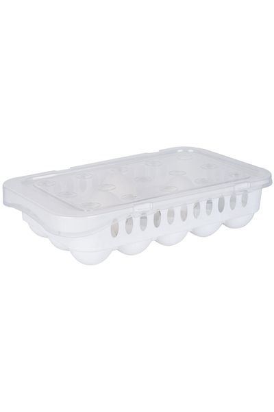 K&A Hygienic Egg Storage Container 15 Compartments with Lid