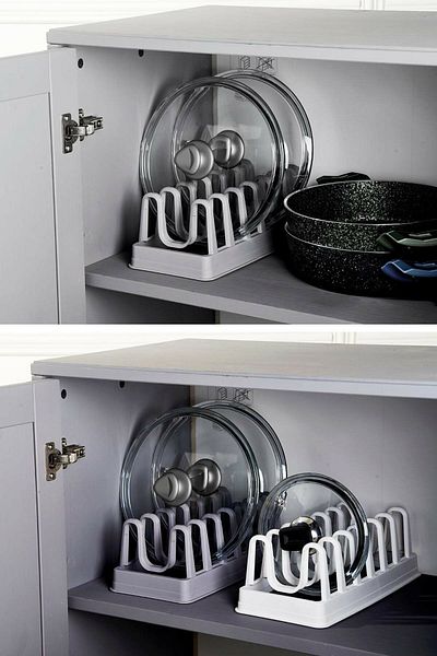 MarDyHome 6 Compartment Pot Lid Rack - Pot Lid Organizer