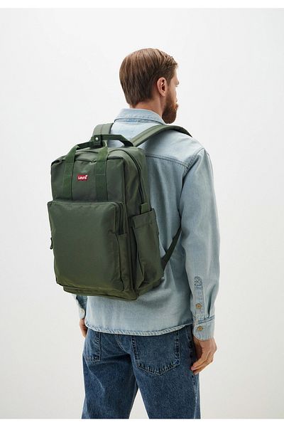 Levi's Τσάντα Unisex Khaki L Pack με λογότυπο - D7572-0003
