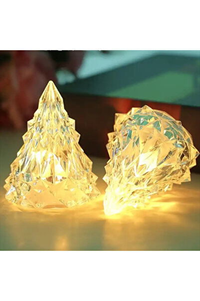 KuantumHome 2'li Kristal Buzdağı Küçük Gece Masa Lambası Estetik Dağ Masa Lam...