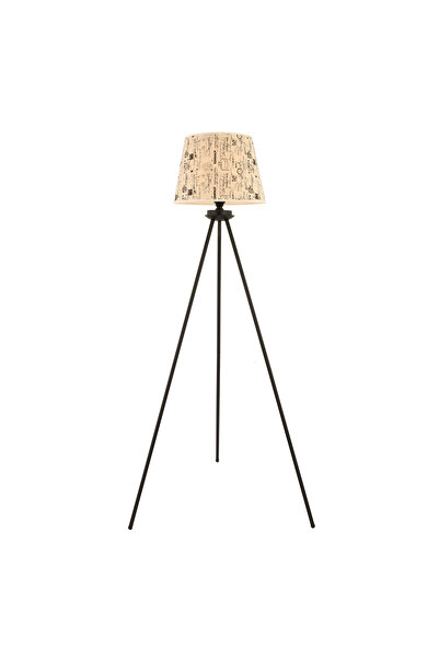 Apliqa Epona Desenli Şapkalı Siyah Modern Dekoratif Salon Lambader