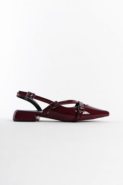 Capone Outfitters Товсті короткі підбори на пряжці жіночі туфлі на підборах з відкритою спинкою