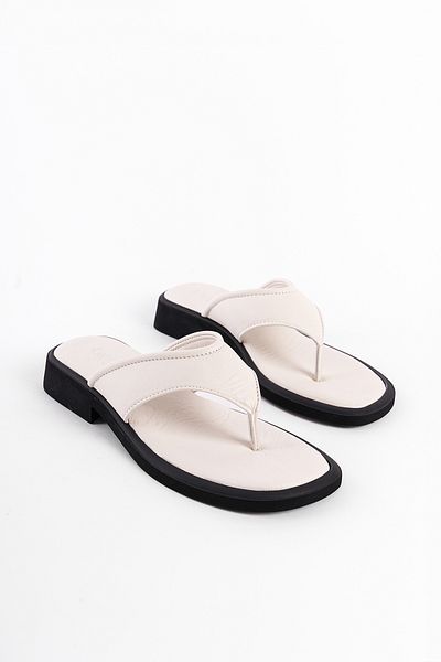 Capone Outfitters Slapi din piele naturală Papuci confortabili pentru femei cu toc scurt